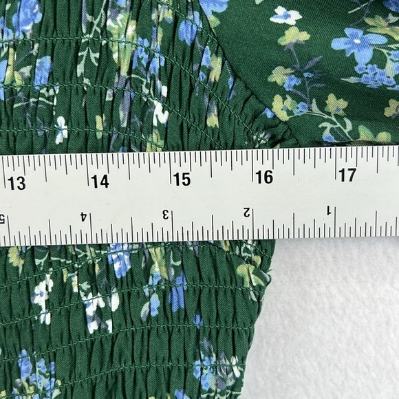 Angels Women’s Dress Size S Green & Blue Floral Elastic Front Tiered Skirt NWT - Picture 12 of 13